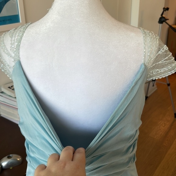BELLSOIE Angelic Blue Beaded Formal gown dress - Picture 2 of 10